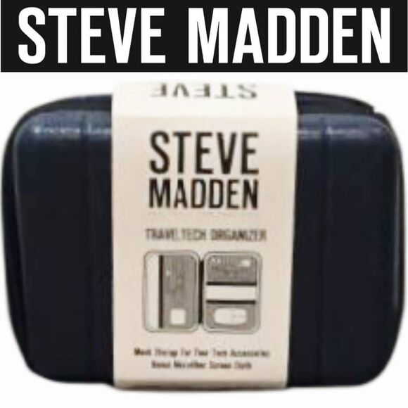 Steve Madden Hard Shell Travel Tech Organizer w/Microfiber Cloth - Picture 1 of 8